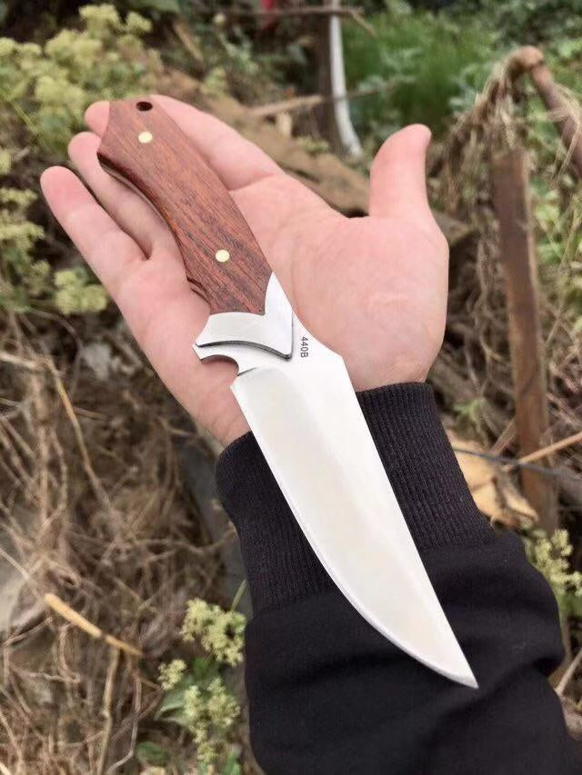 High quality tactical hunting knife military fixed blade 440B survival and rescue blade li corrosion resistant outdoor dagger self-defense knife