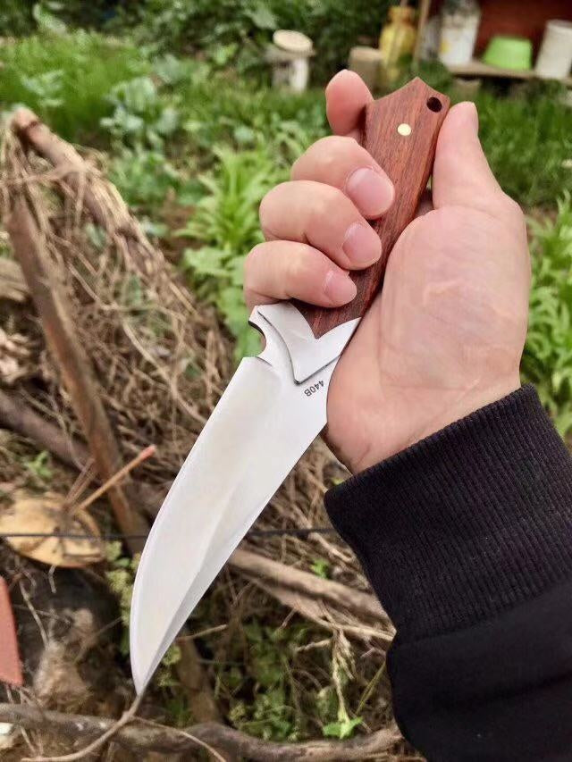 High quality tactical hunting knife military fixed blade 440B survival and rescue blade li corrosion resistant outdoor dagger self-defense knife