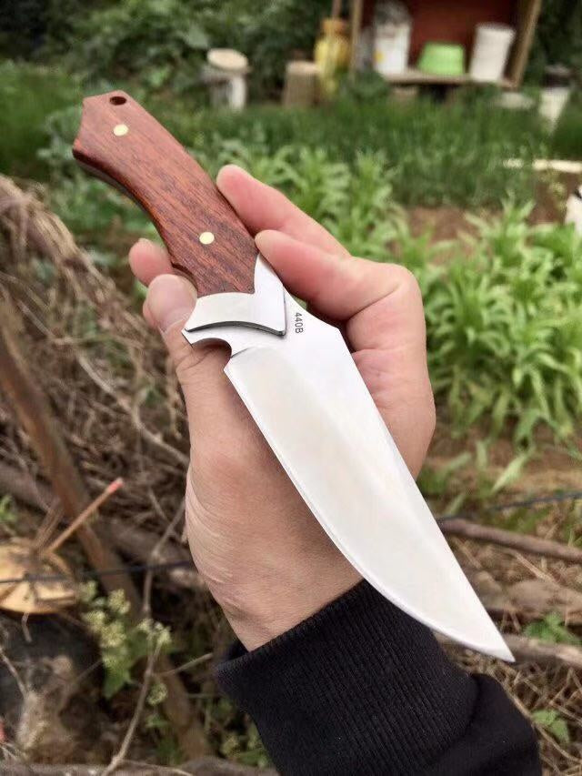 High quality tactical hunting knife military fixed blade 440B survival and rescue blade li corrosion resistant outdoor dagger self-defense knife