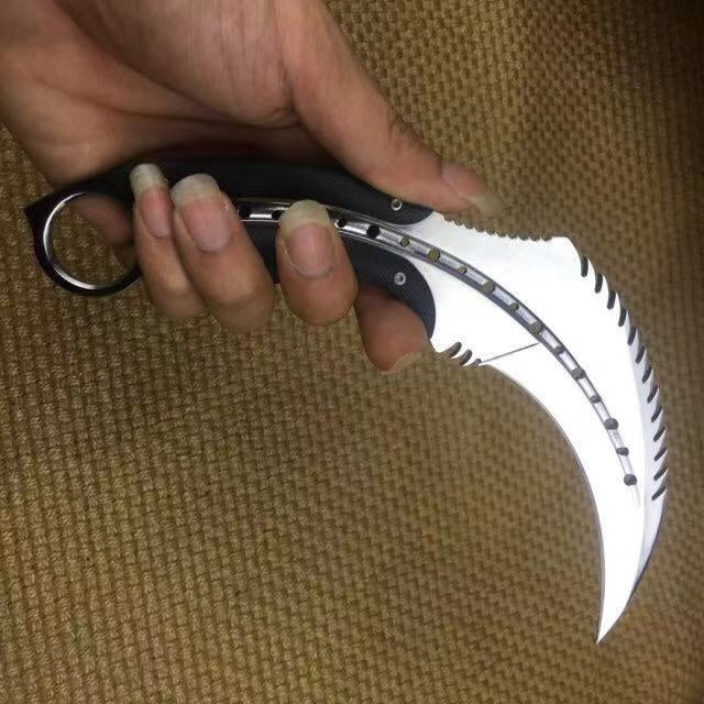 Claw knife tactical fixed blade 8Cr18Mov knife counterattack knife survival equipment hunting knife camping tool steel integrated handle +G10