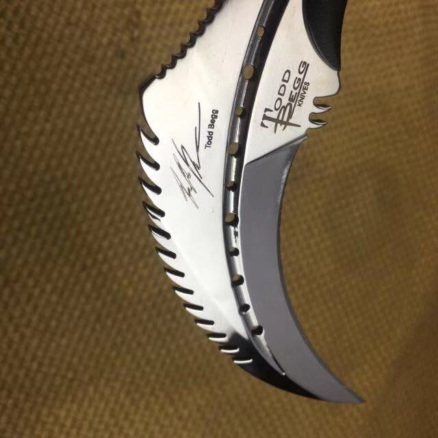 Claw knife tactical fixed blade 8Cr18Mov knife counterattack knife survival equipment hunting knife camping tool steel integrated handle +G10