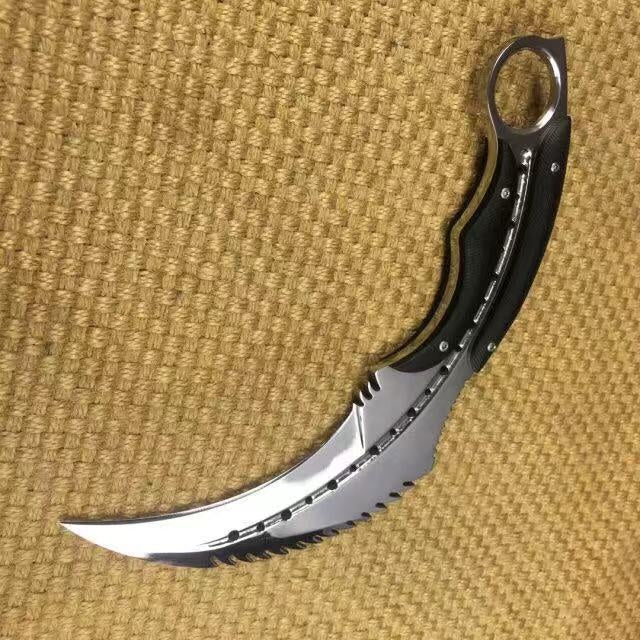 Claw knife tactical fixed blade 8Cr18Mov knife counterattack knife survival equipment hunting knife camping tool steel integrated handle +G10