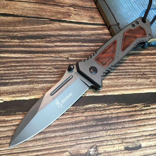 Browning Outdoor folding knife high hardness cutting tool 3Cr13Mov portable outdoor survival camping self-defense knife