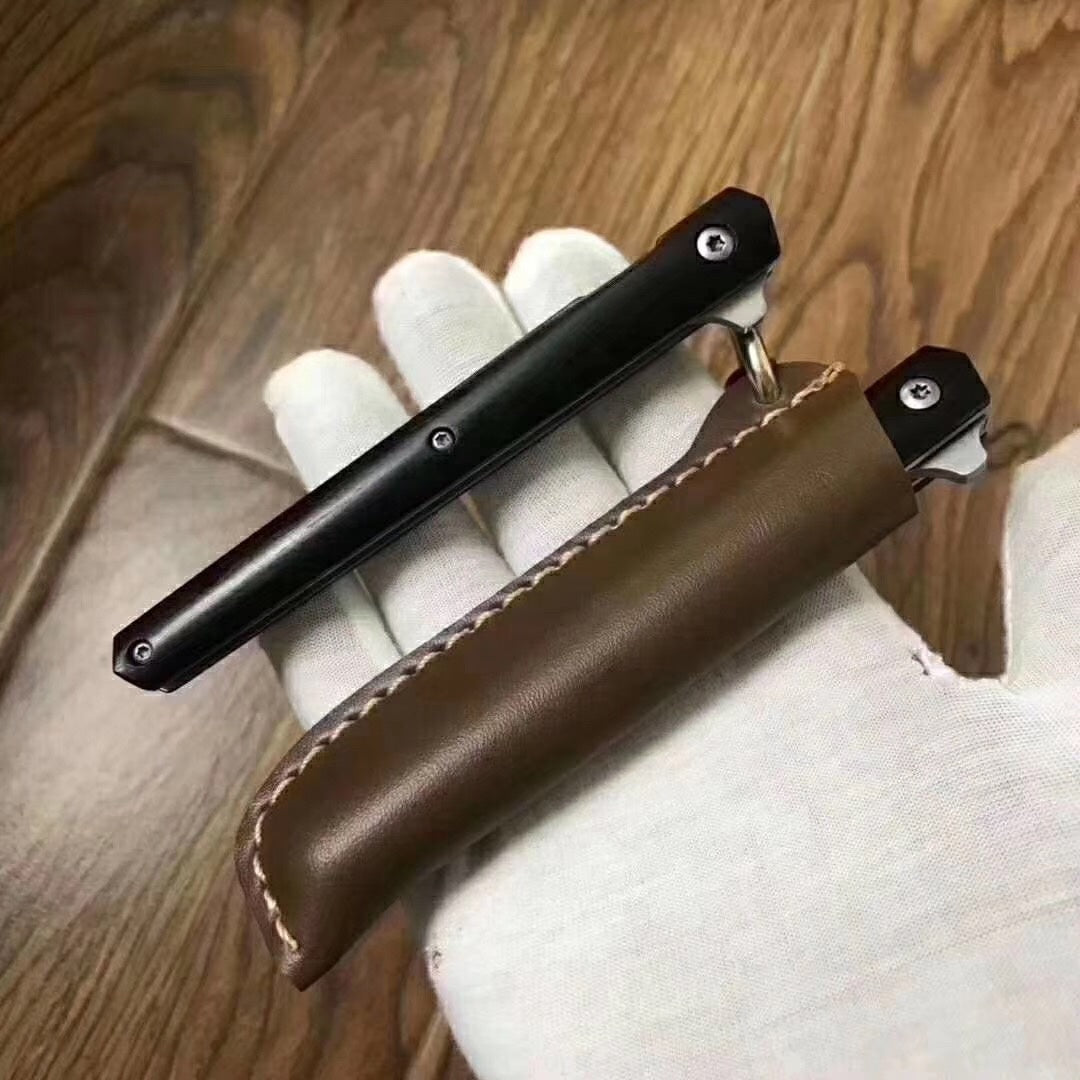 Ball bearing quick open folding knife, 58-60 HRC survival knife hunting knife camping equipment bring along as a gift.