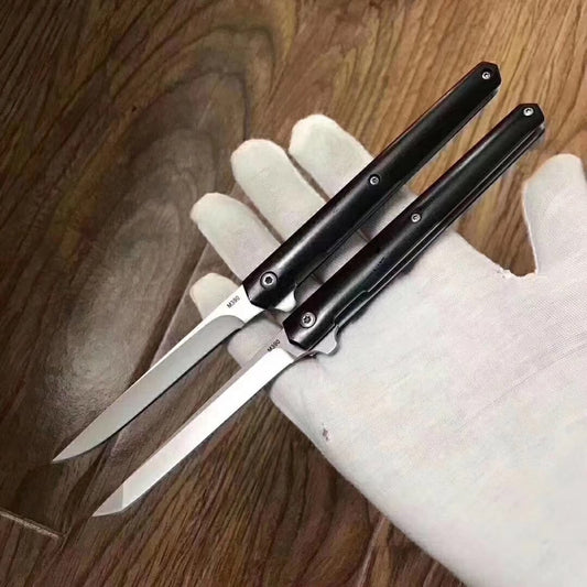 Ball bearing quick open folding knife, 58-60 HRC survival knife hunting knife camping equipment bring along as a gift.