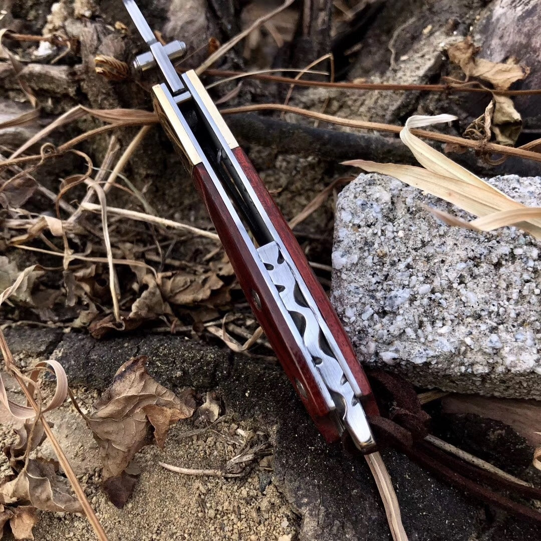 60HRC Damascus pocket knife tactical survival EDC knife outdoor hunting camping EDC rescue tool