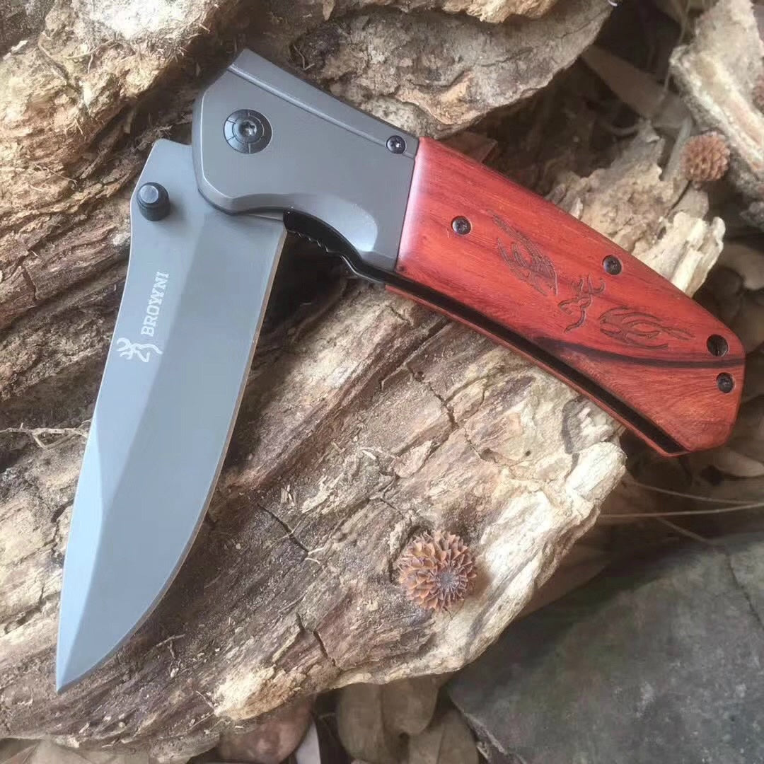 Browning 440 stainless steel tactical survival folding knife corrosion resistant camping hunting outdoor knife camping hunting fishing knife gift