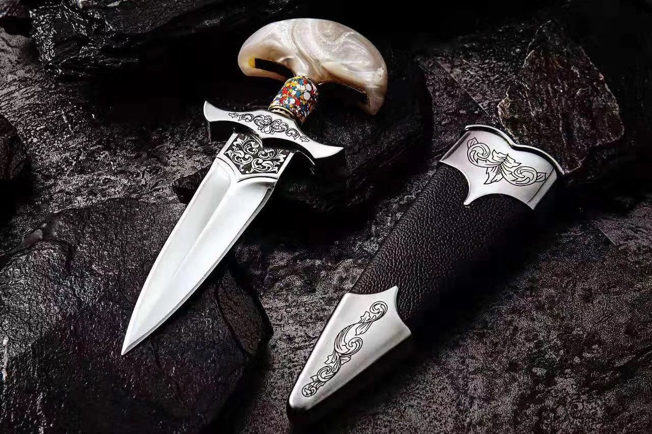 Hot selling portable mini outdoor tools saber outdoor survival first aid knife (push knife, hand drill, boxing knife, push dagger, t-handle knife) collectible gift for friends