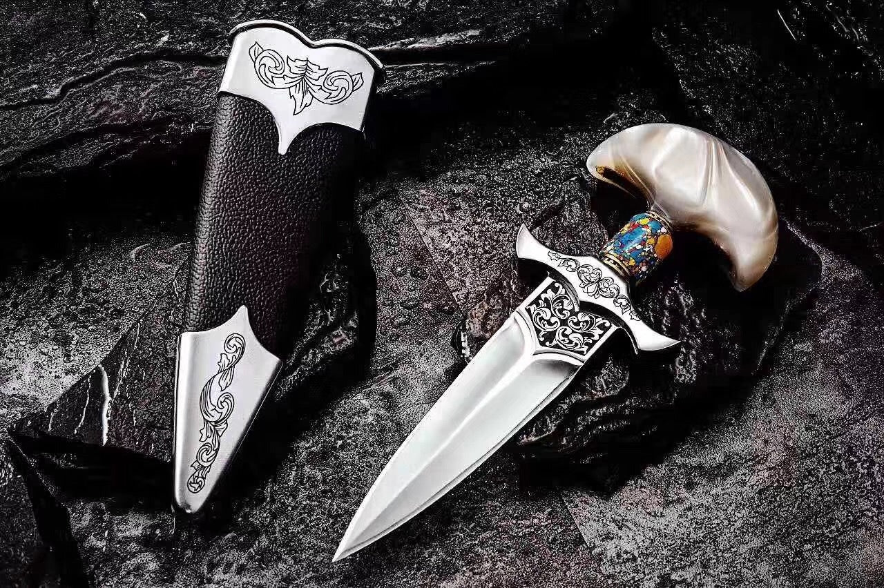 Hot selling portable mini outdoor tools saber outdoor survival first aid knife (push knife, hand drill, boxing knife, push dagger, t-handle knife) collectible gift for friends