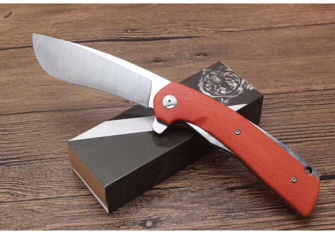 Spyderco New hot selling high hardness knives outdoor folding knife G10 handle portable outdoor survival camping self-defense knife spring assisted operation