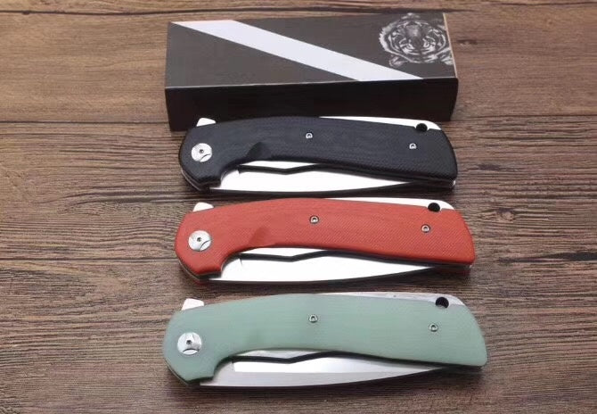 Spyderco New hot selling high hardness knives outdoor folding knife G10 handle portable outdoor survival camping self-defense knife spring assisted operation