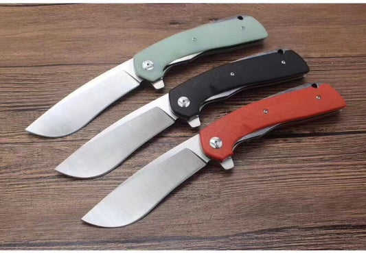 Spyderco New hot selling high hardness knives outdoor folding knife G10 handle portable outdoor survival camping self-defense knife spring assisted operation