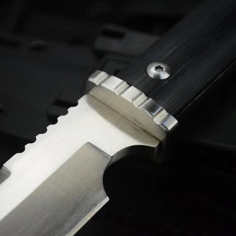 Tactical knife field forces diving hunting knife survival rescue fixed blade edge serrated straight knife stainless steel combat camping portable EDC tool
