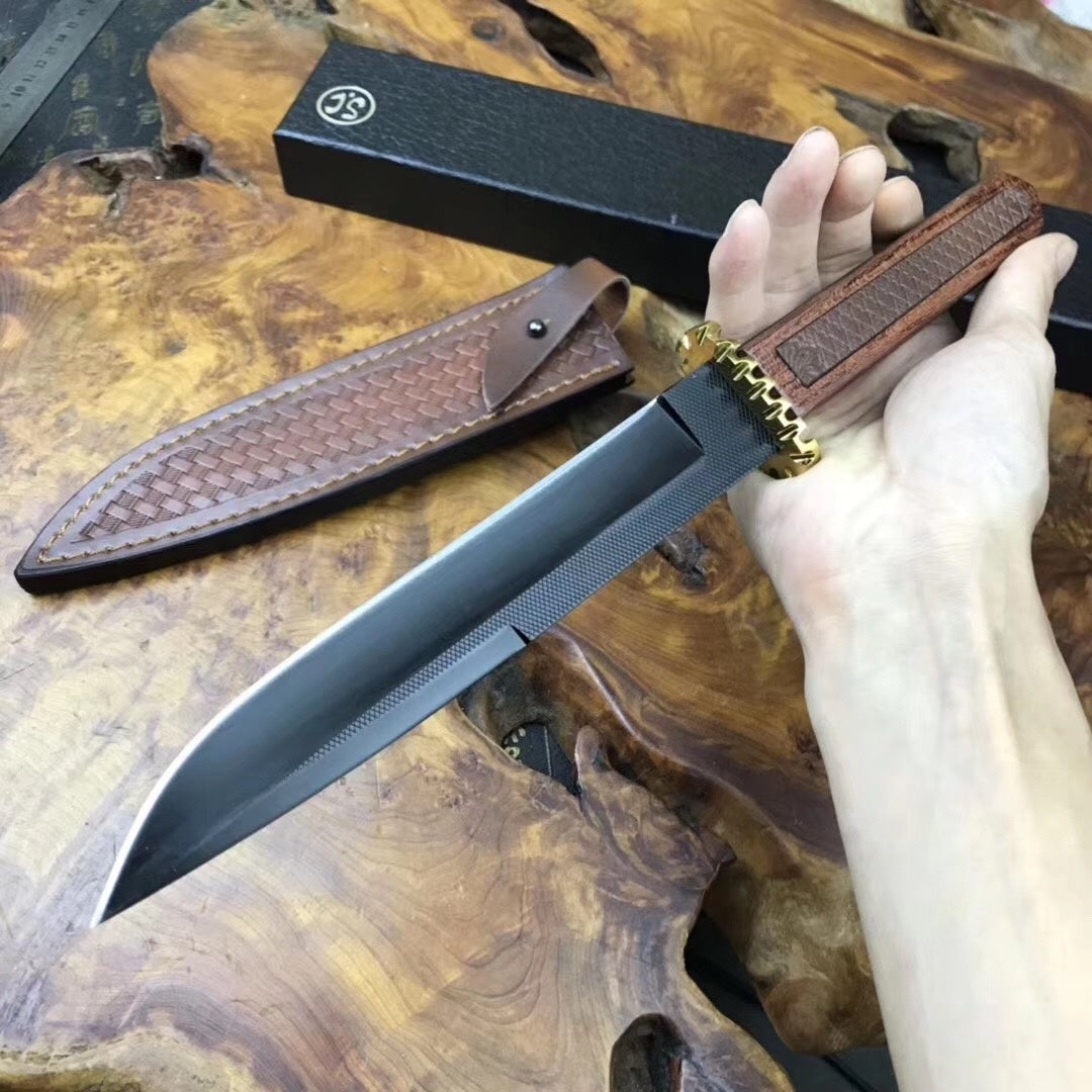 "11.8" tactical camping knife 59HRC fixed blade military knife battle dagger outdoor survival knife EDC hand tool