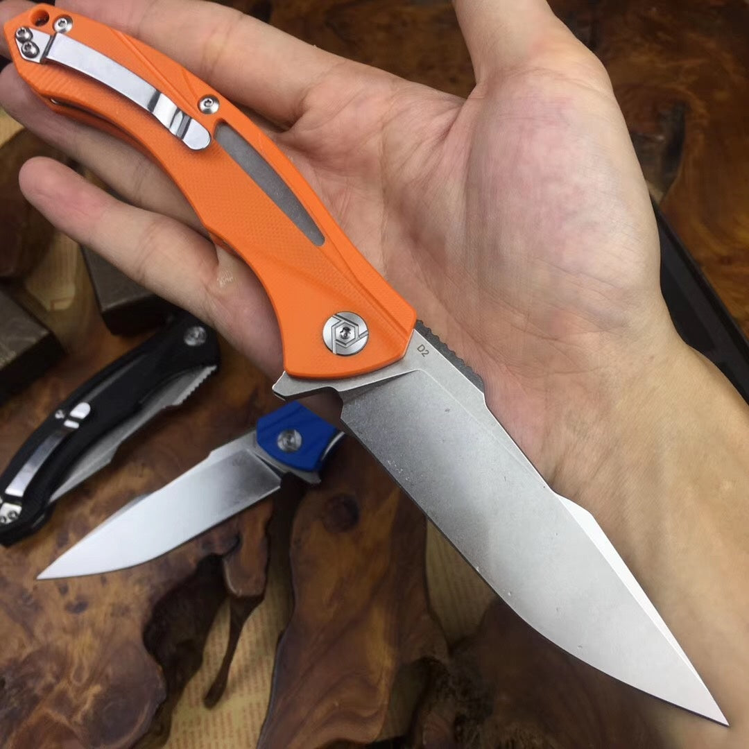 Outdoor Camping G10 Handle D2 steel Survival Knife AXIS-Assisted Folding Knife Multifunction Outdoor Tactical Rescue Tools Folding Hunting Knife