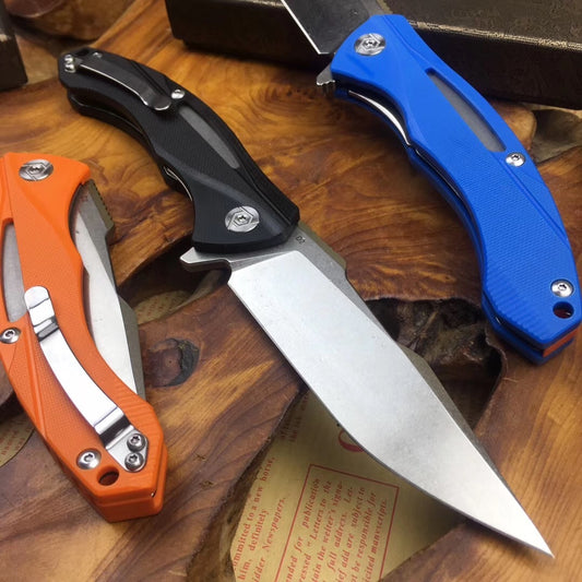 Outdoor Camping G10 Handle D2 steel Survival Knife AXIS-Assisted Folding Knife Multifunction Outdoor Tactical Rescue Tools Folding Hunting Knife