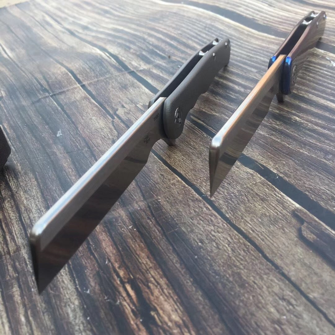 "Ch-man titanium alloy S35VN steel high-end folding knife" auxiliary folding pocket knife, razor blade, camping survival military outdoor tool"