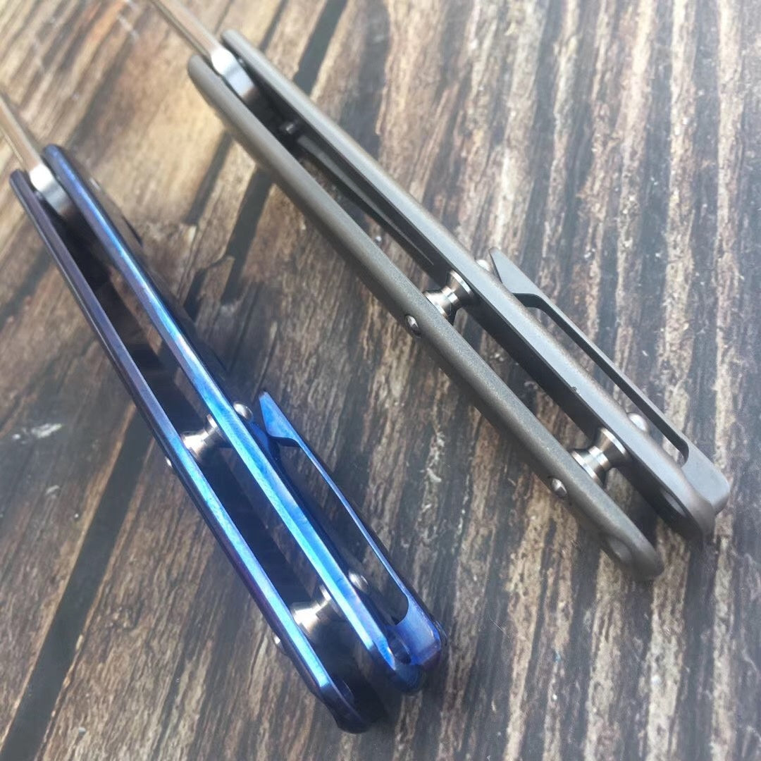 "Ch-man titanium alloy S35VN steel high-end folding knife" auxiliary folding pocket knife, razor blade, camping survival military outdoor tool"