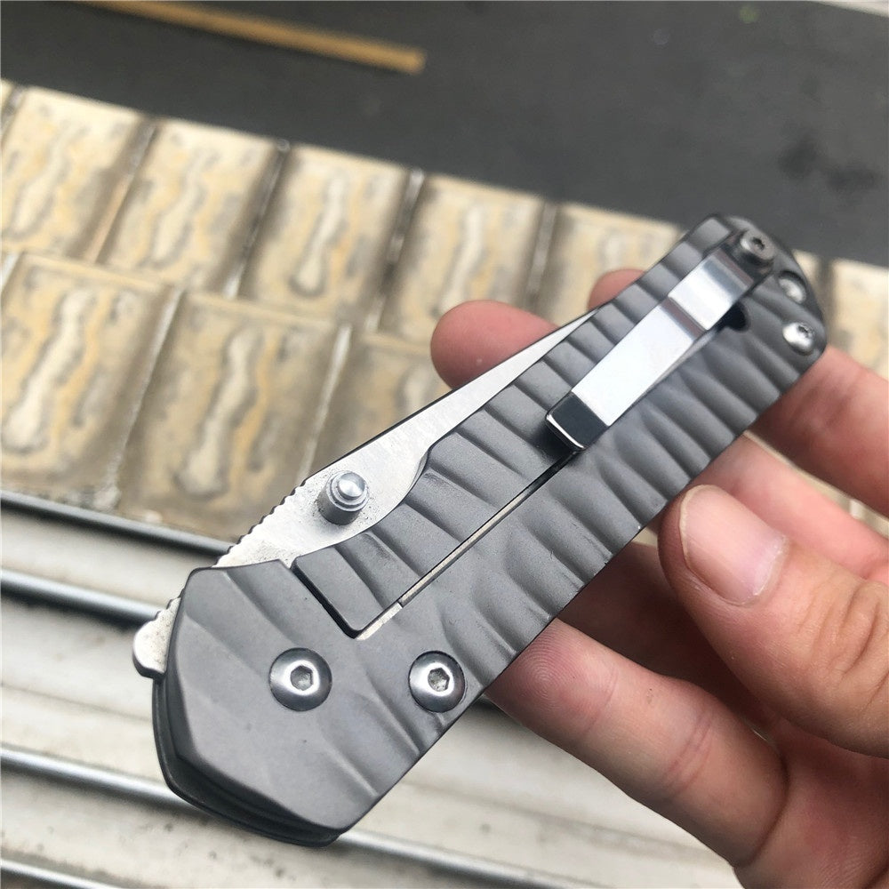 Chris Reeve Classic Sebenza 21 Tactical Folding Knife 440C 58HRC Ripple Full Steel Handle Hunting Survival Pocket Utility EDC Tools