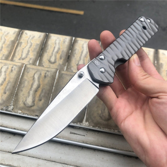 Chris Reeve Classic Sebenza 21 Tactical Folding Knife 440C 58HRC Ripple Full Steel Handle Hunting Survival Pocket Utility EDC Tools