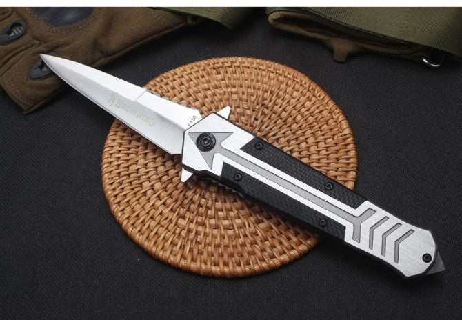 Browning Outdoor portable Swiss army knife multi-functional high hardness knife hunting camping survival knife all steel +G10 handle
