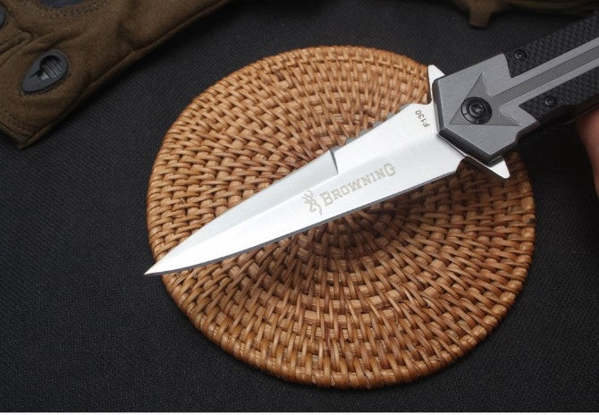 Browning Outdoor portable Swiss army knife multi-functional high hardness knife hunting camping survival knife all steel +G10 handle