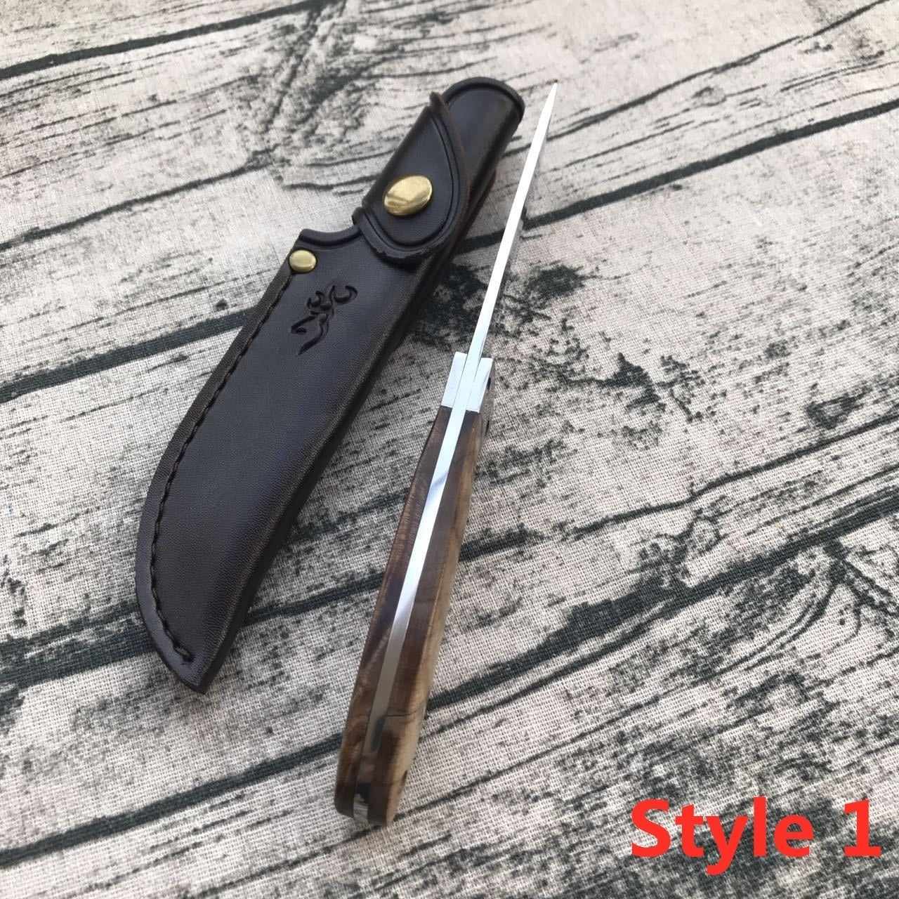 Browning Shadow Wood Hunting Knife Small Straight Knife Camping Outdoor Knive