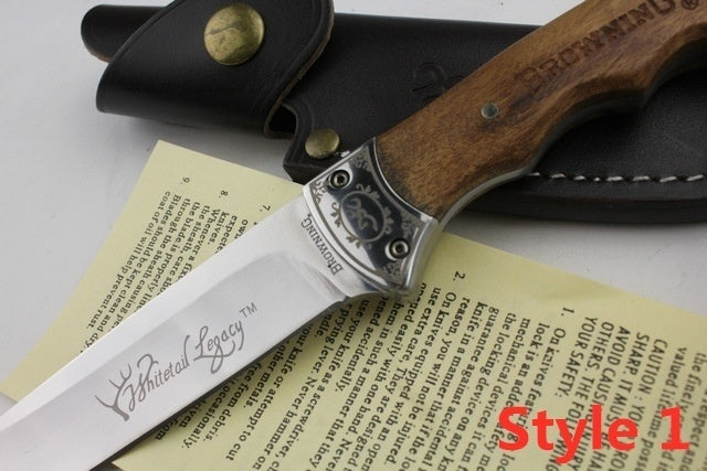 Browning Shadow Wood Hunting Knife Small Straight Knife Camping Outdoor Knive