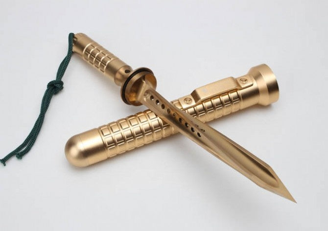 Microtech 13" JAGDKOMMANDO Twisted Tri Edge Dagger Bead Blast SPECIAL FORCE Fixed Blade Knife with Aluminum Sheath