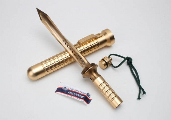 Microtech 13" JAGDKOMMANDO Twisted Tri Edge Dagger Bead Blast SPECIAL FORCE Fixed Blade Knife with Aluminum Sheath