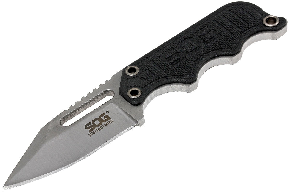 Edc Small Fixed Blade Knives – Instinct Mini 1.9 Inch Full Tang Belt Knife and Boot Knife w/Tactical Knife Sheath and Neck Knife Chain (NB1002-CP)