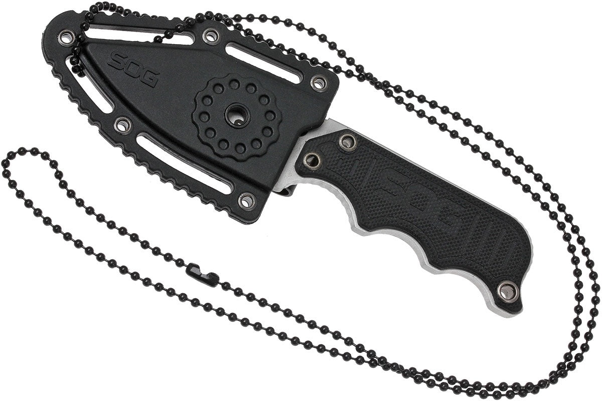 Edc Small Fixed Blade Knives – Instinct Mini 1.9 Inch Full Tang Belt Knife and Boot Knife w/Tactical Knife Sheath and Neck Knife Chain (NB1002-CP)