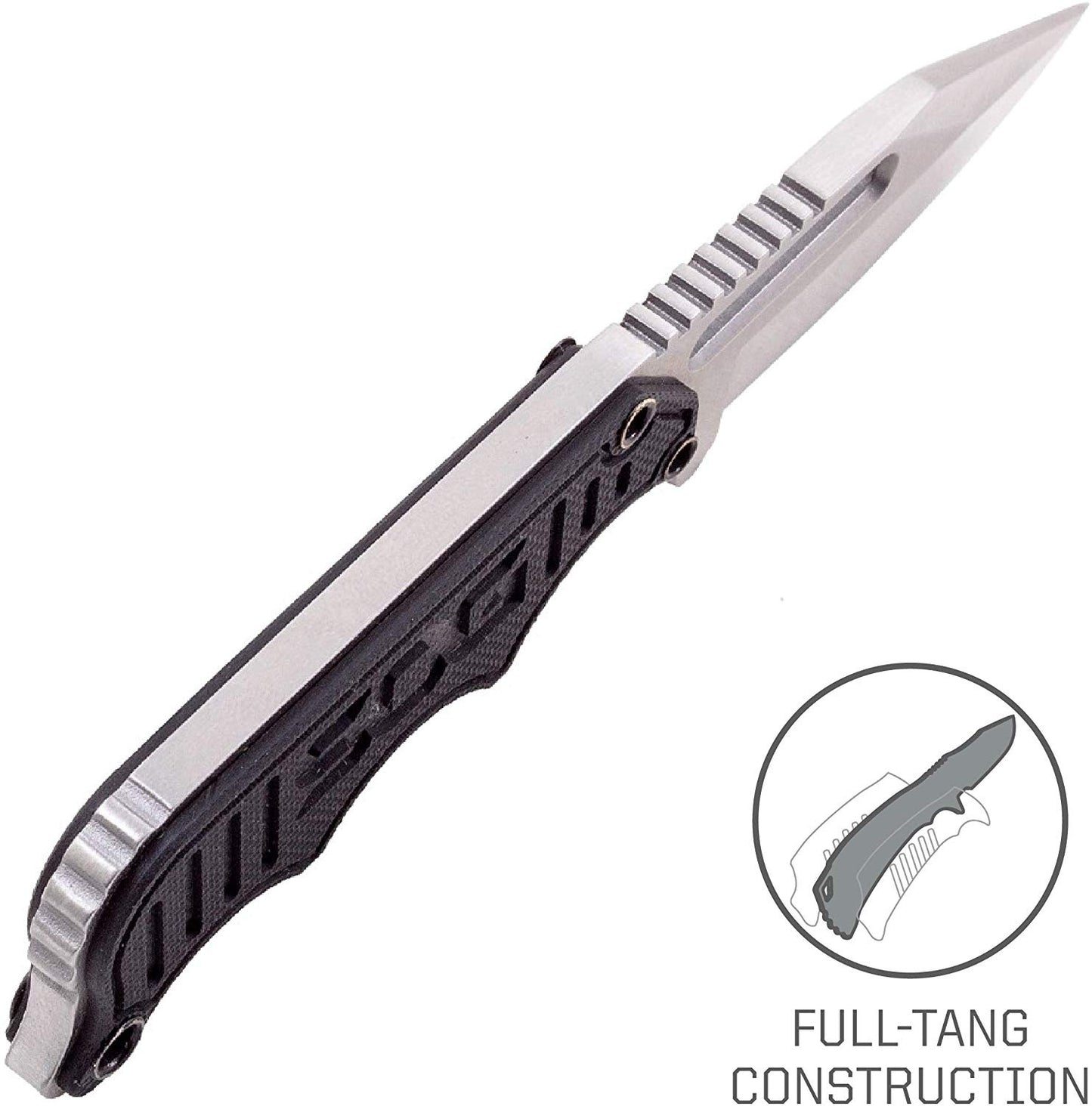 Edc Small Fixed Blade Knives – Instinct Mini 1.9 Inch Full Tang Belt Knife and Boot Knife w/Tactical Knife Sheath and Neck Knife Chain (NB1002-CP)