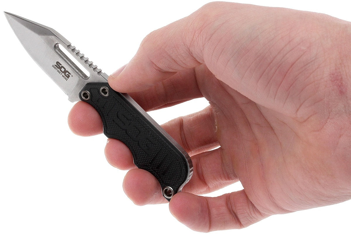 Edc Small Fixed Blade Knives – Instinct Mini 1.9 Inch Full Tang Belt Knife and Boot Knife w/Tactical Knife Sheath and Neck Knife Chain (NB1002-CP)