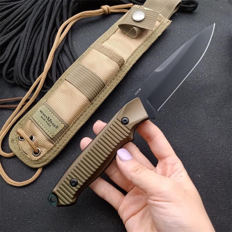 BENCHMADE Hot Fixed Blade Tactical Knife Butterfly 140BK tiger hunting straight knife Tactical gaiter type knife cover