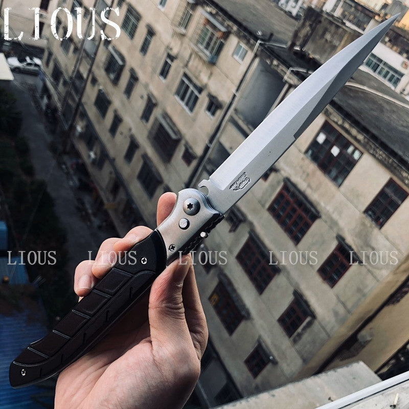HOT ! MILIITARY TACTICAL OTF SPRING ASSIST OPEN KNIVES Finger Actuator Spear Folding Italian 12inch Stiletto Knife Outdoor Combat Hunting Dagger Survival Tools-3Colors