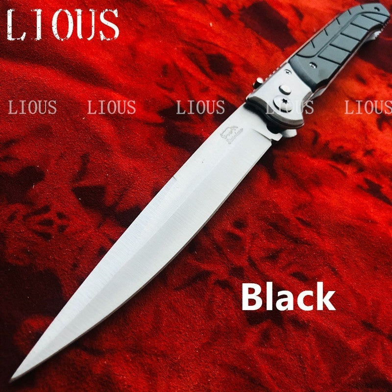 HOT ! MILIITARY TACTICAL OTF SPRING ASSIST OPEN KNIVES Finger Actuator Spear Folding Italian 12inch Stiletto Knife Outdoor Combat Hunting Dagger Survival Tools-3Colors