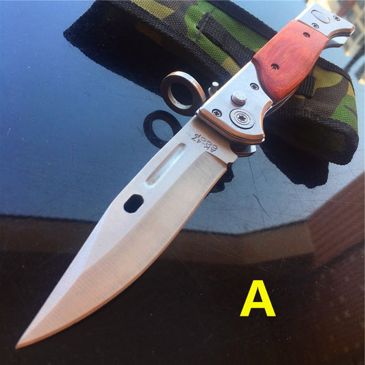 POCKET KNIFE SPRING ASSISTED OPEN KNIVES OTF AUTO Out The Blade Tactical Hunting EDC Camping Rescue Tools