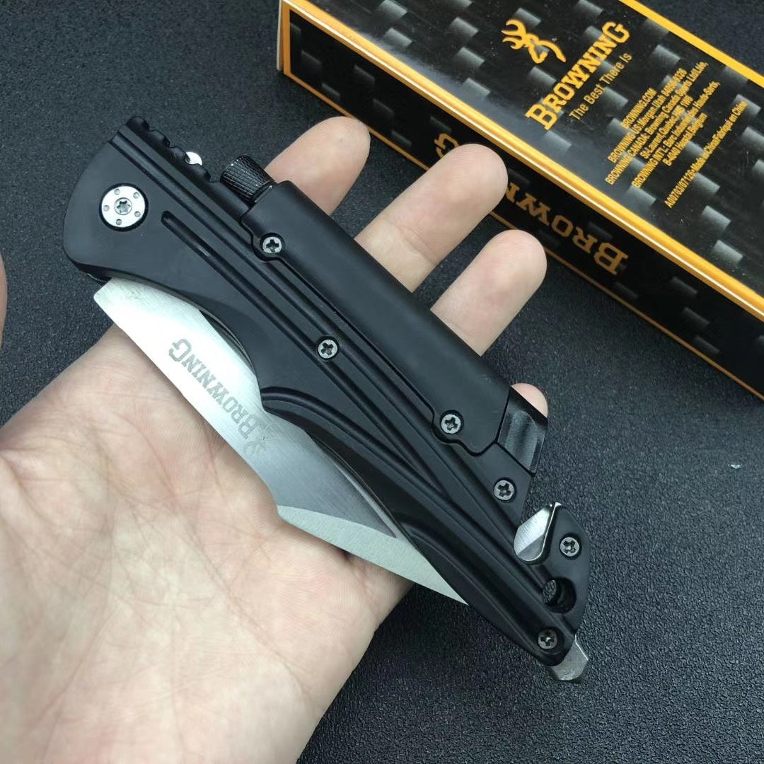 Browning "9"BALLISTIC Tactical Combat Spring Assisted Open Pocket Rescue Knife EDC Folding Hunting Camping Tools