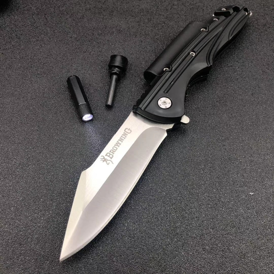 Browning "9"BALLISTIC Tactical Combat Spring Assisted Open Pocket Rescue Knife EDC Folding Hunting Camping Tools