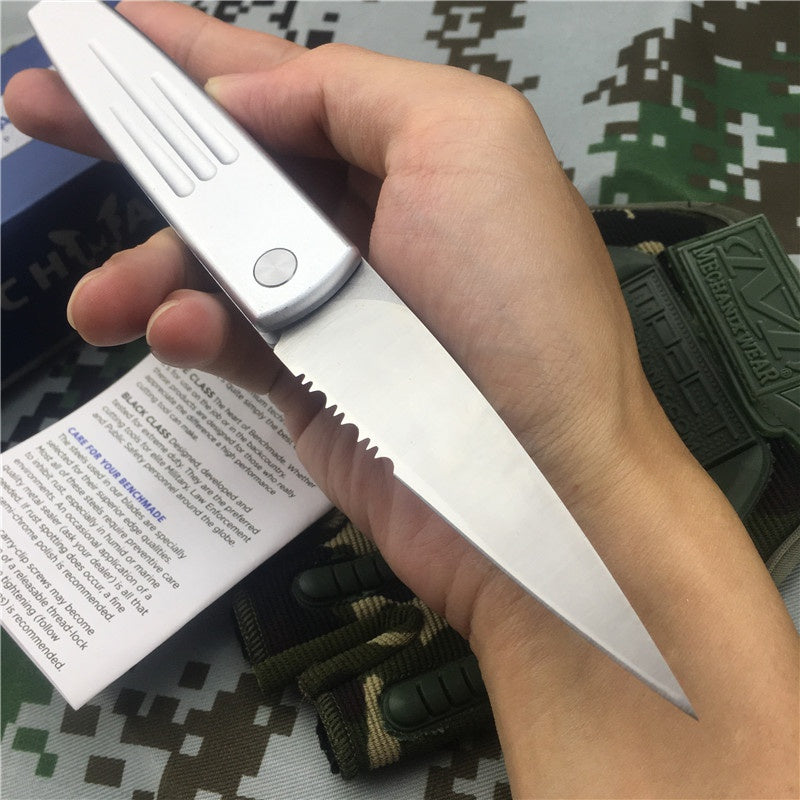 Tactical Pocket Benchmade 1000 Auto Spike Automatic Knife (3.6" Satin) Spring Assisted Open Folding knife Stiletto Survival outdoor multitool