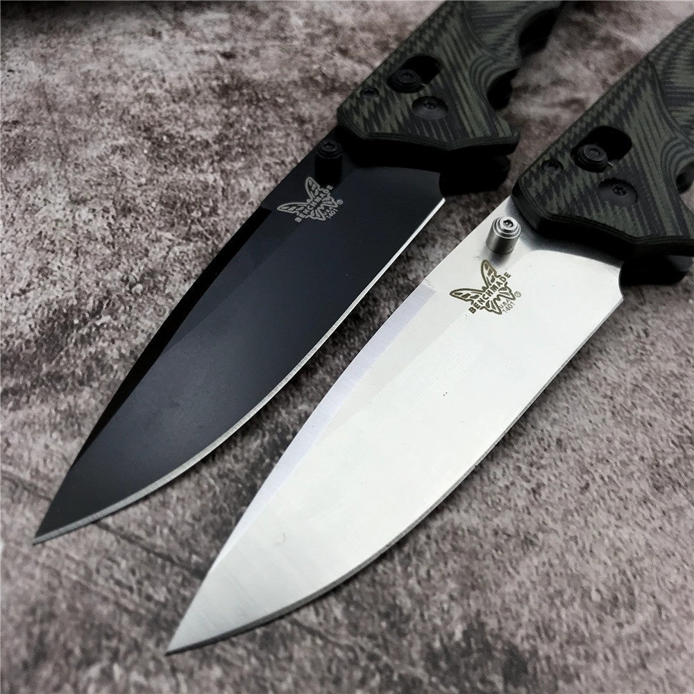 Tactical Knives Benchmade 615BK-1401 Blackwood （Mini-Rukus AXIS Lock G-10 Black & Green handle S30V Blade） Pocket Folding Knife