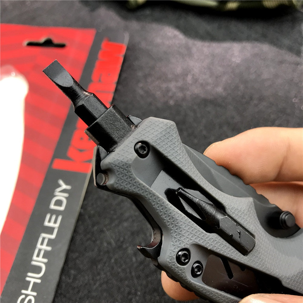 KERSHAW 8720 2.4 Inch 8Cr13MoV Steel Blade with Black Oxide Coating, Every Day Utility Knife with Carbon Strength and High Tech Function, 3.5 oz.