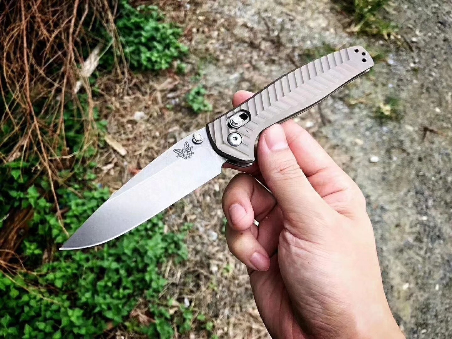 "Tactical Camping knife Benchmade 781 Anthem Folding Knife 3.5"" D2 Blade,Aluminum Handle Pocket Knife Survival Hunting Tools"