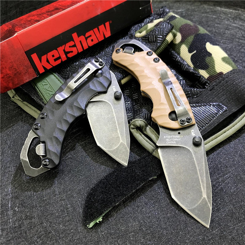 KERSHAW 8750 folding knife 8CR13MOV blade glass fiber handle outdoor camping hunting pocket fruit knife EDC tool