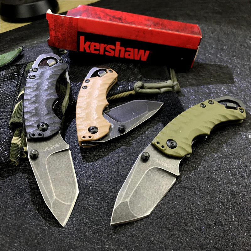 KERSHAW 8750 folding knife 8CR13MOV blade glass fiber handle outdoor camping hunting pocket fruit knife EDC tool