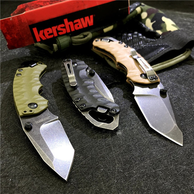 KERSHAW 8750 folding knife 8CR13MOV blade glass fiber handle outdoor camping hunting pocket fruit knife EDC tool