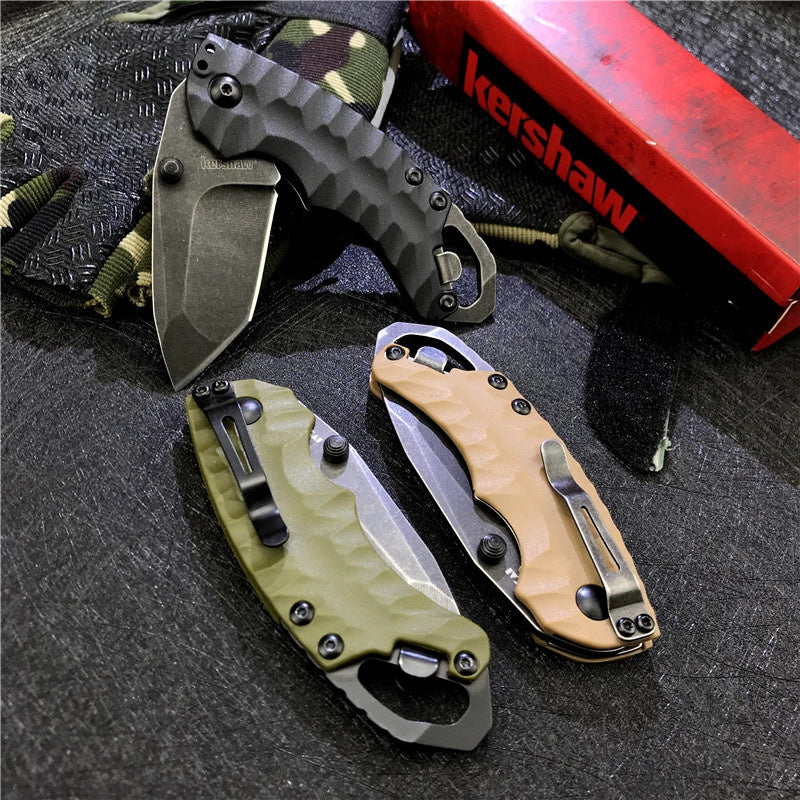 KERSHAW 8750 folding knife 8CR13MOV blade glass fiber handle outdoor camping hunting pocket fruit knife EDC tool