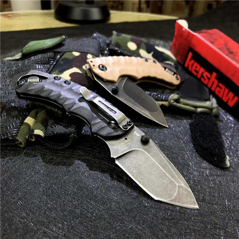 KERSHAW 8750 folding knife 8CR13MOV blade glass fiber handle outdoor camping hunting pocket fruit knife EDC tool
