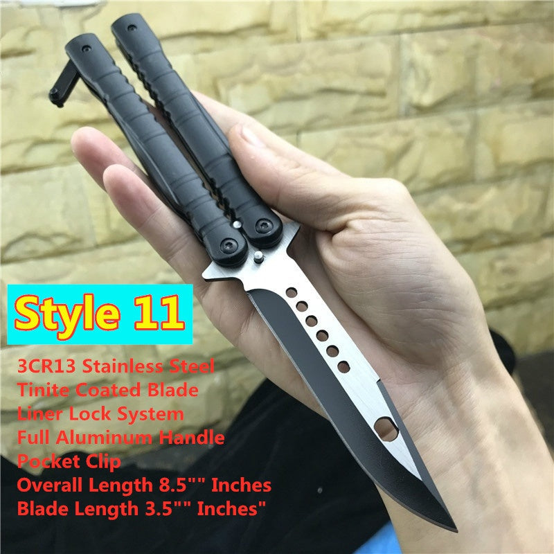 Balisong High Hardness Stainless Steel Folding Outdoor Camping Butterfly (Knife)
